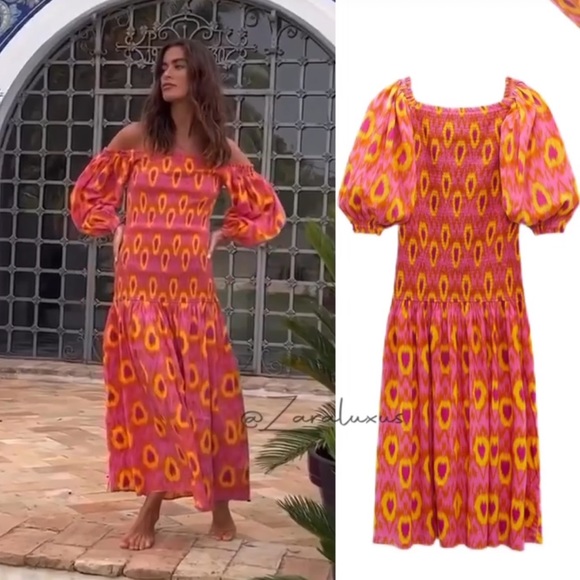 Zara Midi Dress Size Medium - Picture 8 of 10